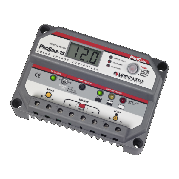 MORNINGSTAR, PS-15M, PWM CONTROL, PROSTAR 15A/48VDC, CHARGE CONTROLLER