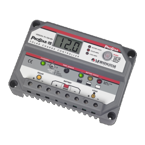 MORNINGSTAR, PS-15M-48, PWM CONTROL, PROSTAR15A, 48V DC CHARGE CONTROLLER