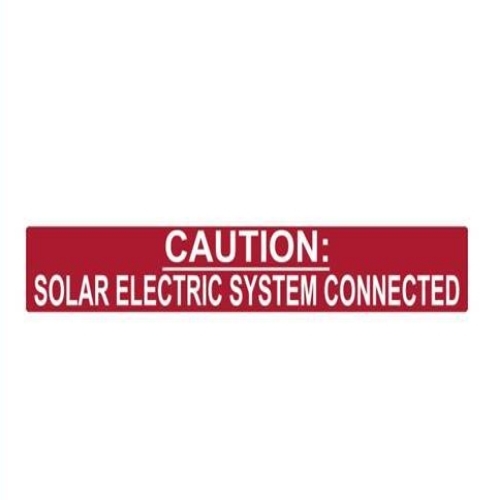 DECAL HELLERMANNTYTON 596-00245 PREPRINTED REFLECTIVE LABEL-FTCAUTION: SOLAR ELECTRIC SYSTEM CONNECTED 6.5INX1IN 50PK