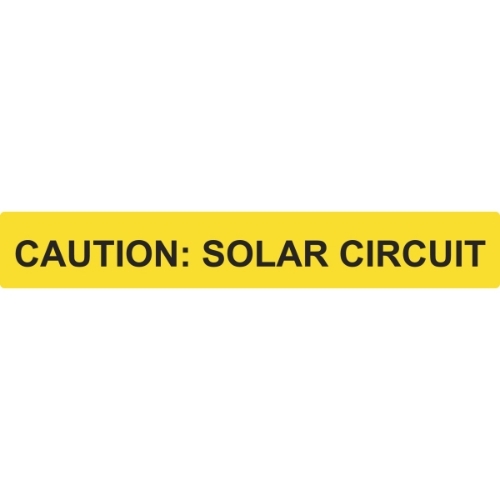 DECAL CAUTION  SOLAR ELECTRIC SYSTEM CONNECTED 50PK 6.5 X 1 YELLOW