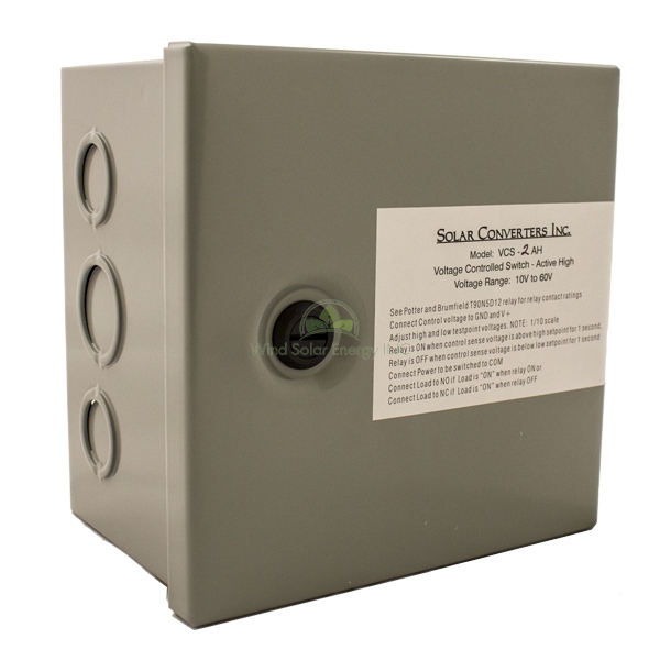 SOLARCON, VCS-2AH, ADJ VOLTAGE CONTROLLED SWITCH ACTIVE HIGH IN ENCLOSURE 30A 10-60V
