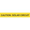 DECAL CAUTION  SOLAR CIRCUIT 50 PACK 6.5 X 1 YELLOW REFLECTIVE