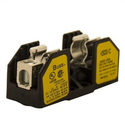 FUSE BLOCK, FOR CLASS H/R FUSES, 10-30A, 1-POLE