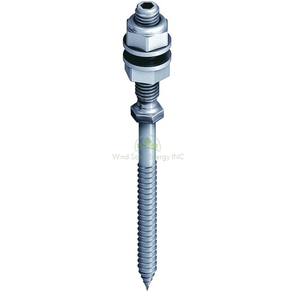EJOT, HANGER BOLT FOR WOOD SUBSTRUCTURES, 5/16IN X 5.3IN, SS, 3150851905, 50 PK
