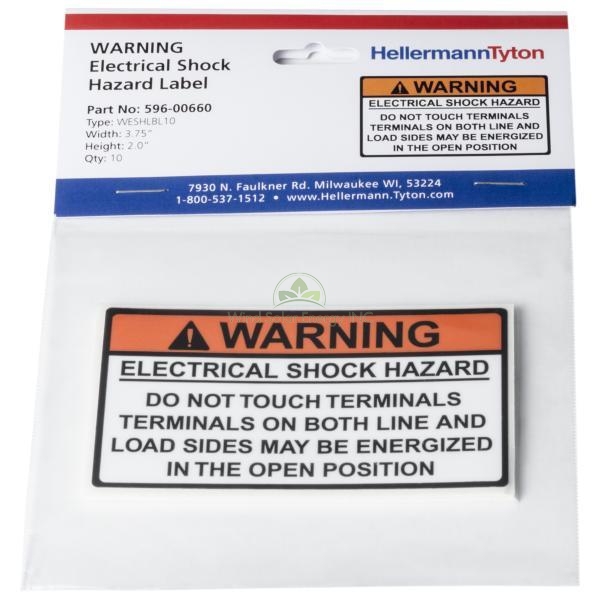 DECAL, WARNING GROUNDED CONDUCTORS ENERGIZED 10 PACK 4.12 X 2, ORANGE & WHITE