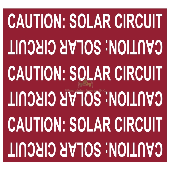 DECAL, HELLERMANNTYTON, 596-00249, PV SOURCE CABLE MARKER, FTSOLAR CIRCUITFT, 4INX2IN (25PK)