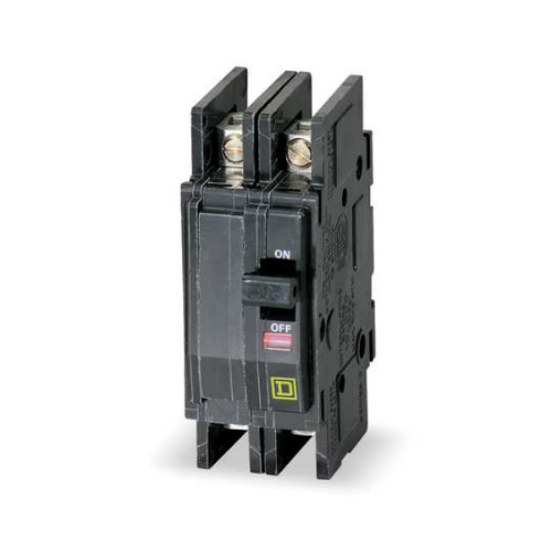 CIRCUIT BREAKER, QOU, 15A, 120/240VAC / 48VDC MAX, 2-POLE, SQUARE D, SURFACE OR DIN MNT, 1.5IN, QOU215